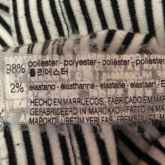 Zara Black White Striped Sleeveless Cami Camisole Midi Bodycon Tank Dress Size S - Picture 7 of 7